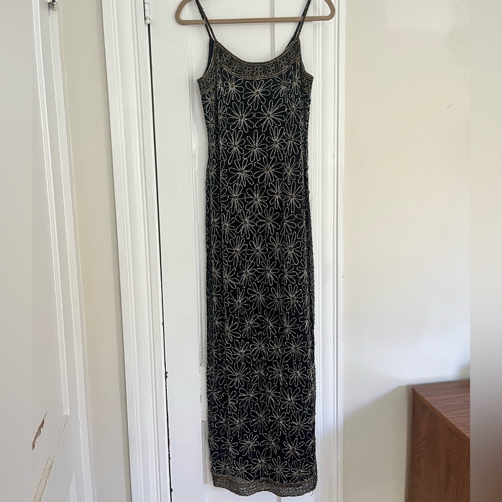 Vintage beaded Adrianna Papell gown